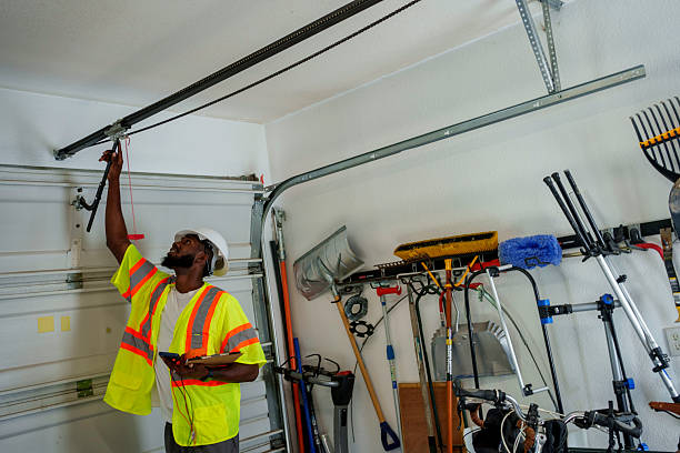 Professional Garage Door Panel Replacement technician working in Beckham County County, OK
